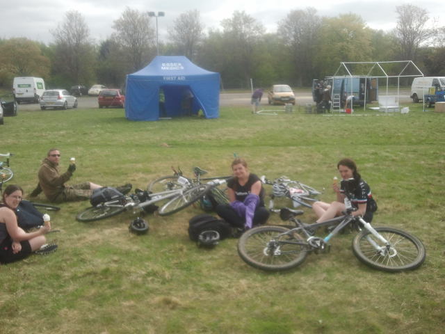 Having ice-cream on the grass